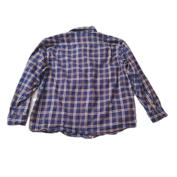 Ridgecut Toughwear Shirt 3XL Blue Plaid Heavy Flannel Button Up Long Sleeve - Picture 3 of 5